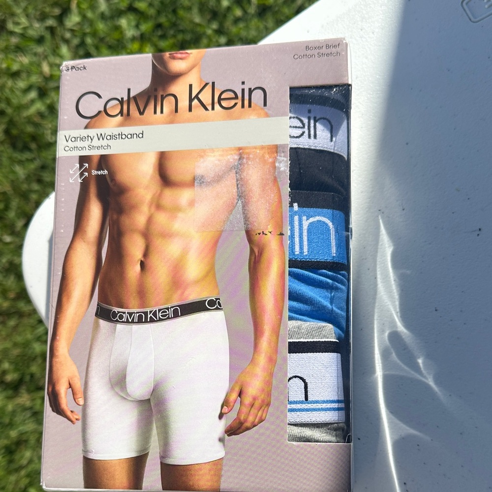 Calvin Klein 3-Pk Stretch Varsity Boxer Brief SM NWT